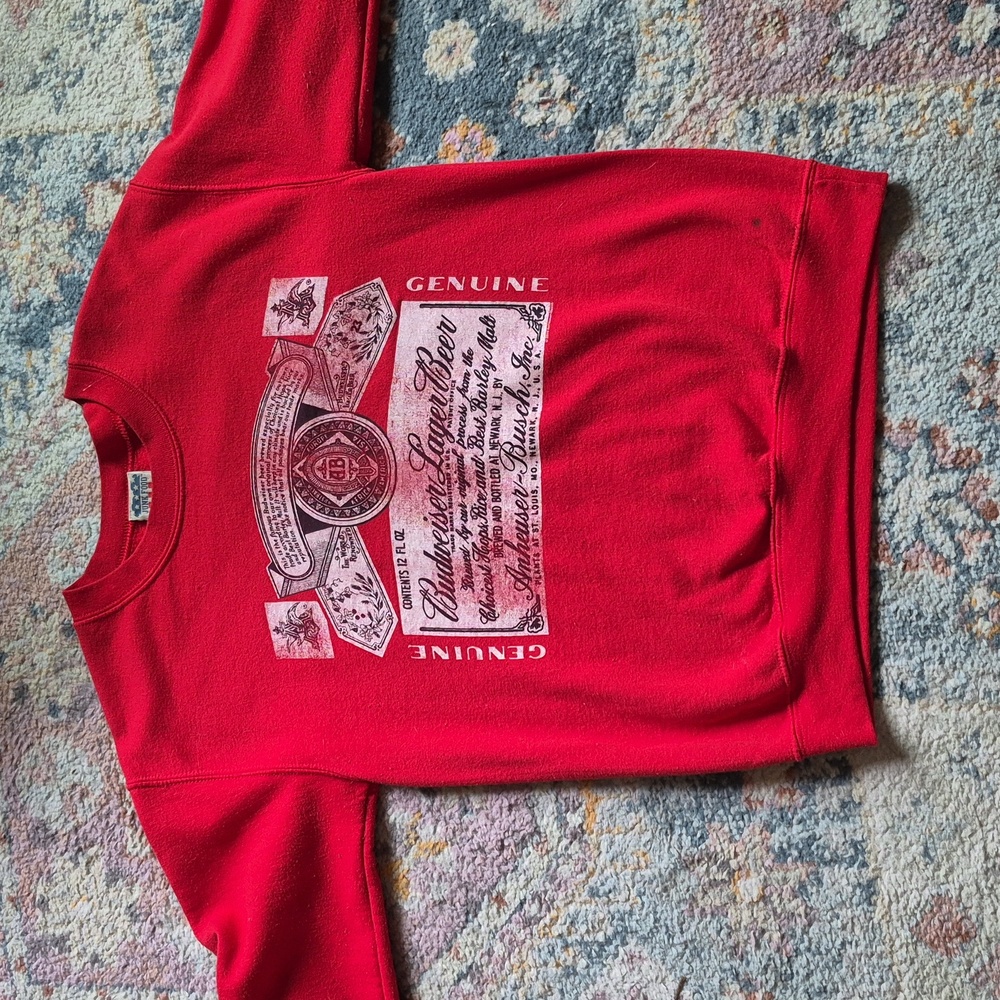 Budweiser Red Crewneck Sweatshirt